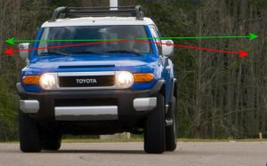 FJ Cruiser Mirrors Too Tall, can't see over them.