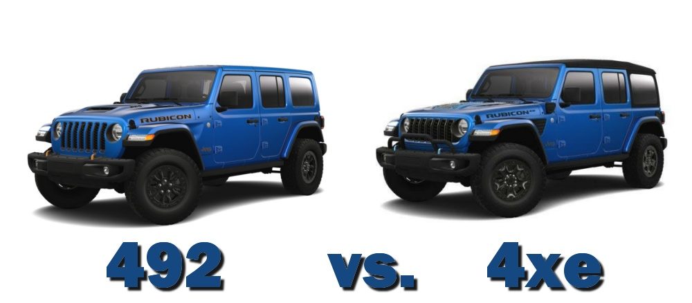 Jeep Wrangler 4xe vs. the Jeep Wrangler Rubicon 392