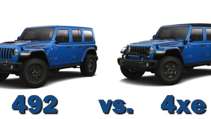 Jeep Wrangler 4xe vs. the Jeep Wrangler Rubicon 392