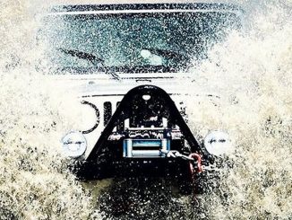 Jeep Wrangler making a splash